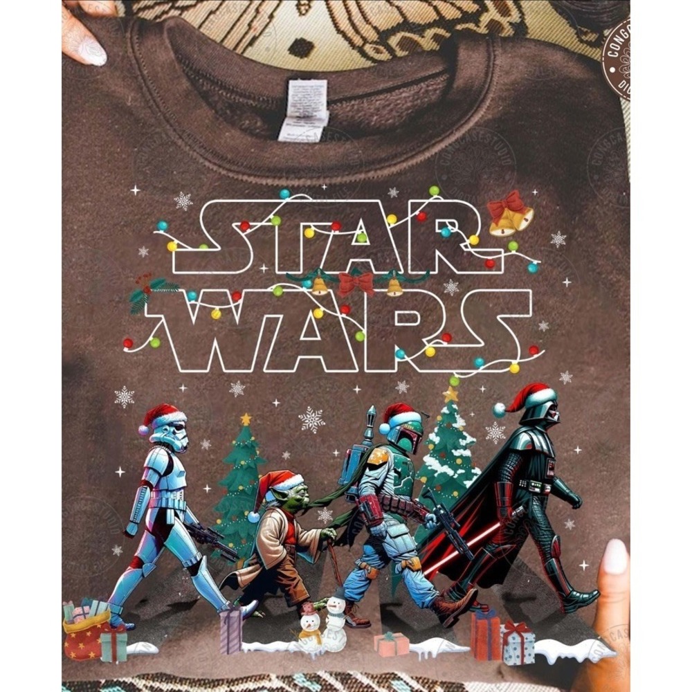 STAR WARS CHRISTMAS T Shirt Black Adult Unisex 2XL